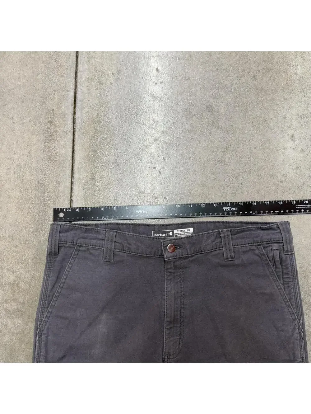vintage carhartt grey straight leg cargo pants size 38 x 34